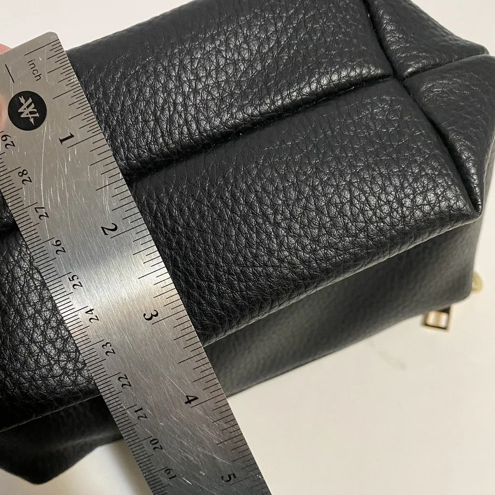 Antik Kraft Black Cosmetic Bag with Gold Zipper‎